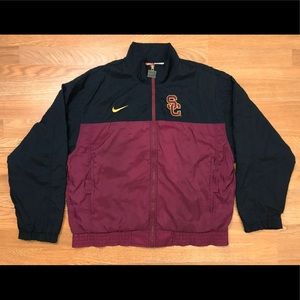 VTG NIKE Team Sports USC Football Windbreaker Sz M